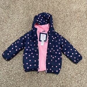 Carter's Navy and Pink Polka Dot Jacket